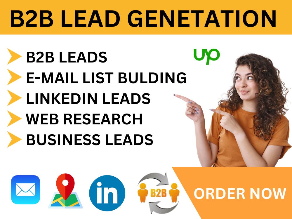 B2B lead Generation, prospect Leads and Lead Gen Upwork
