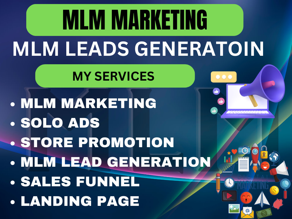 MLM marketing promotion list and leads generation sales funnel Upwork