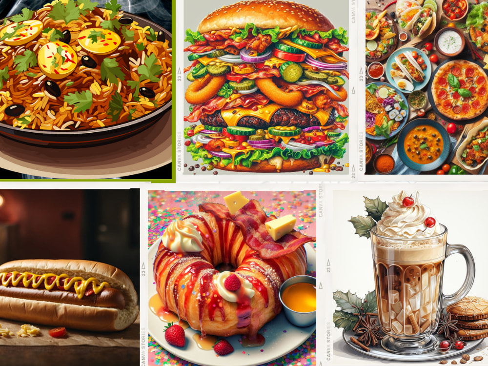 Realistic AI food images using mid-journey ai Biology Diagrams