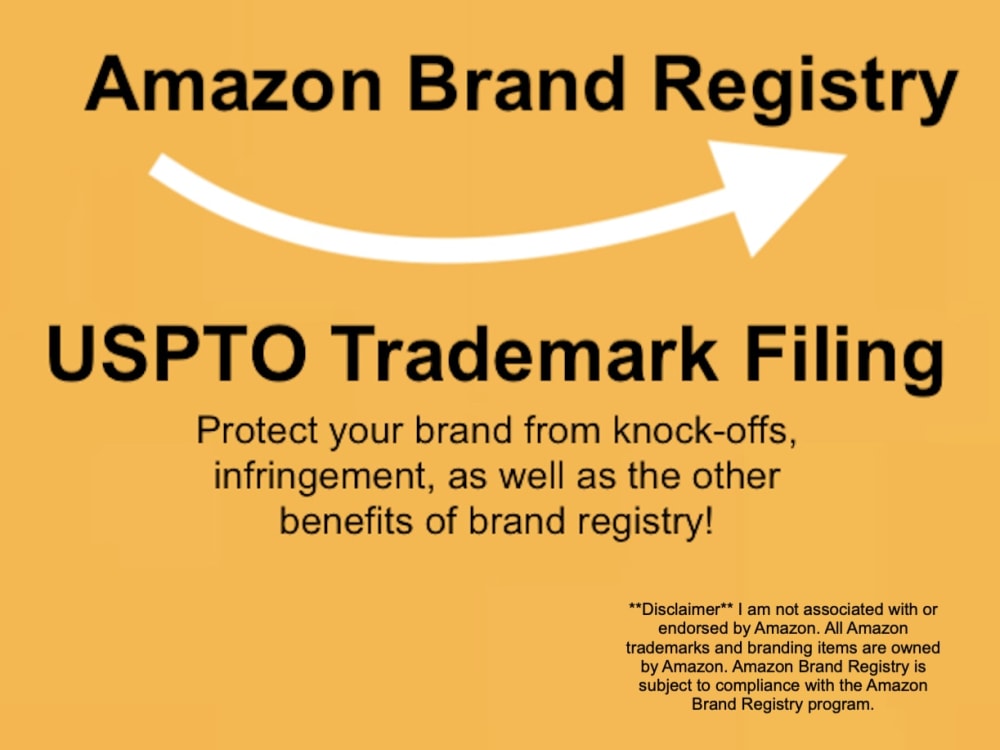 An Amazon Brand Registry USPTO Trademark Filing! Upwork