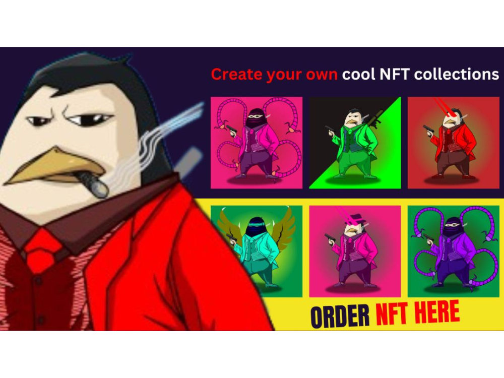 Custom nft art design, nft design, nft collection, cartoon nft arts