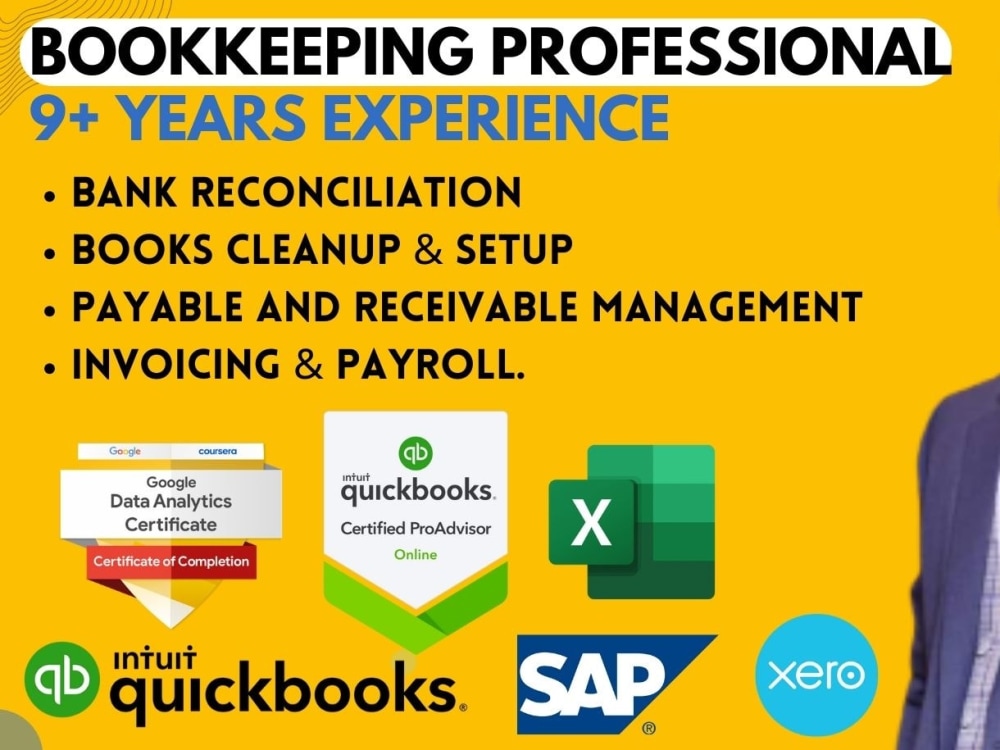 Bookkeeping using QuickBooks, Xero, Sage, Wave or SAP Upwork