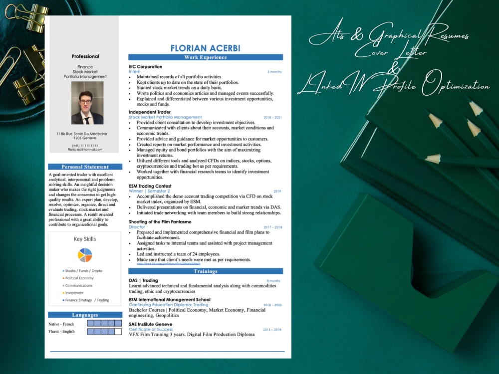 A professional ATS Compliant Resume, Cover letter and LinkedIn [24 ...