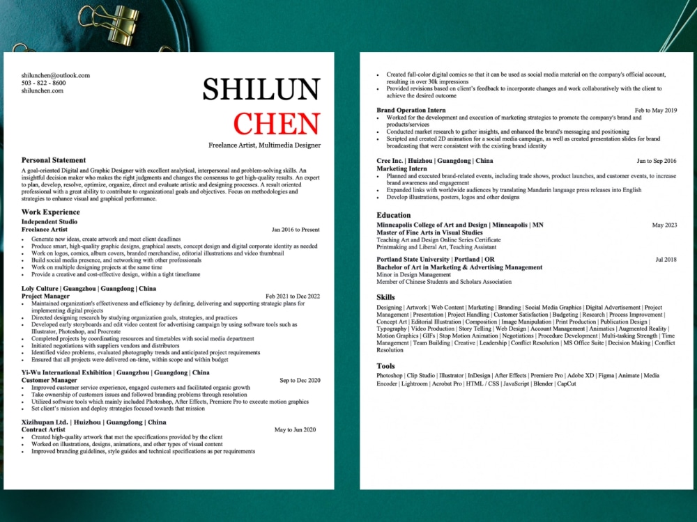 A professional ATS Compliant Resume, Cover letter and LinkedIn [24 ...