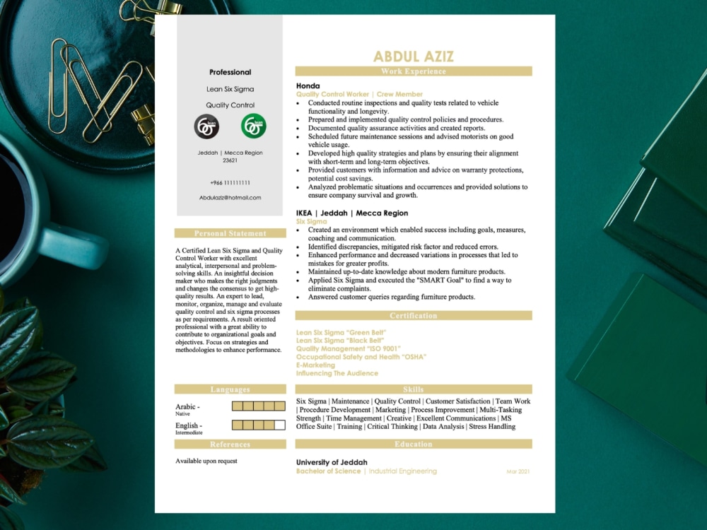 A professional ATS Compliant Resume, Cover letter and LinkedIn [24 ...