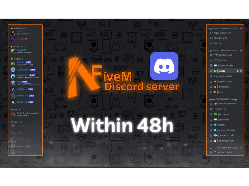 set up your fivem roleplay discord server in 1 hour