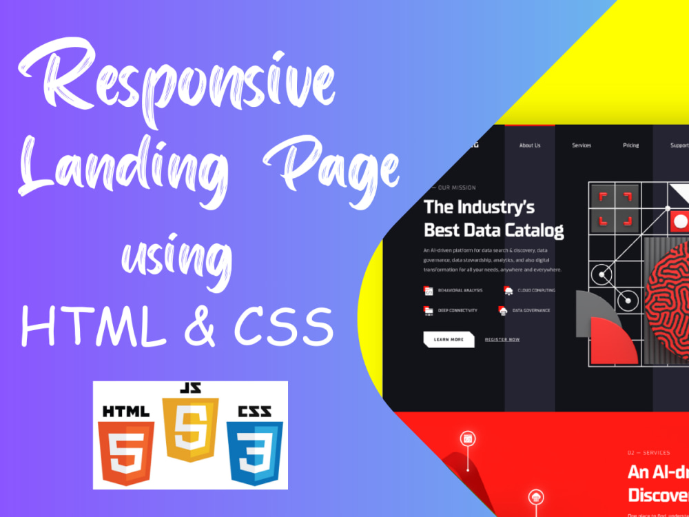 Single-page website using HTML CSS Bootstrap | Upwork