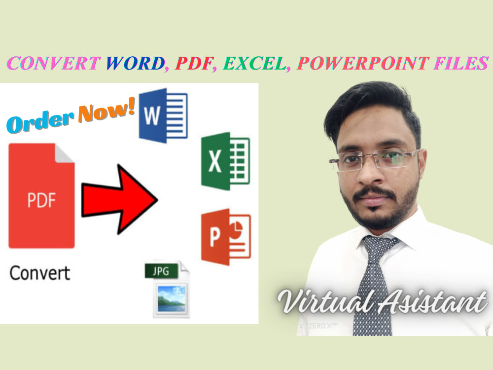 Convert edit word to PDF Excel PowerPoint Virtual Assistant Upwork