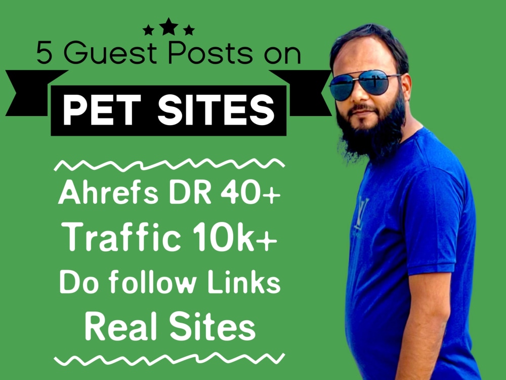 5 Guest Post Posts on Pet Related Sites Upwork