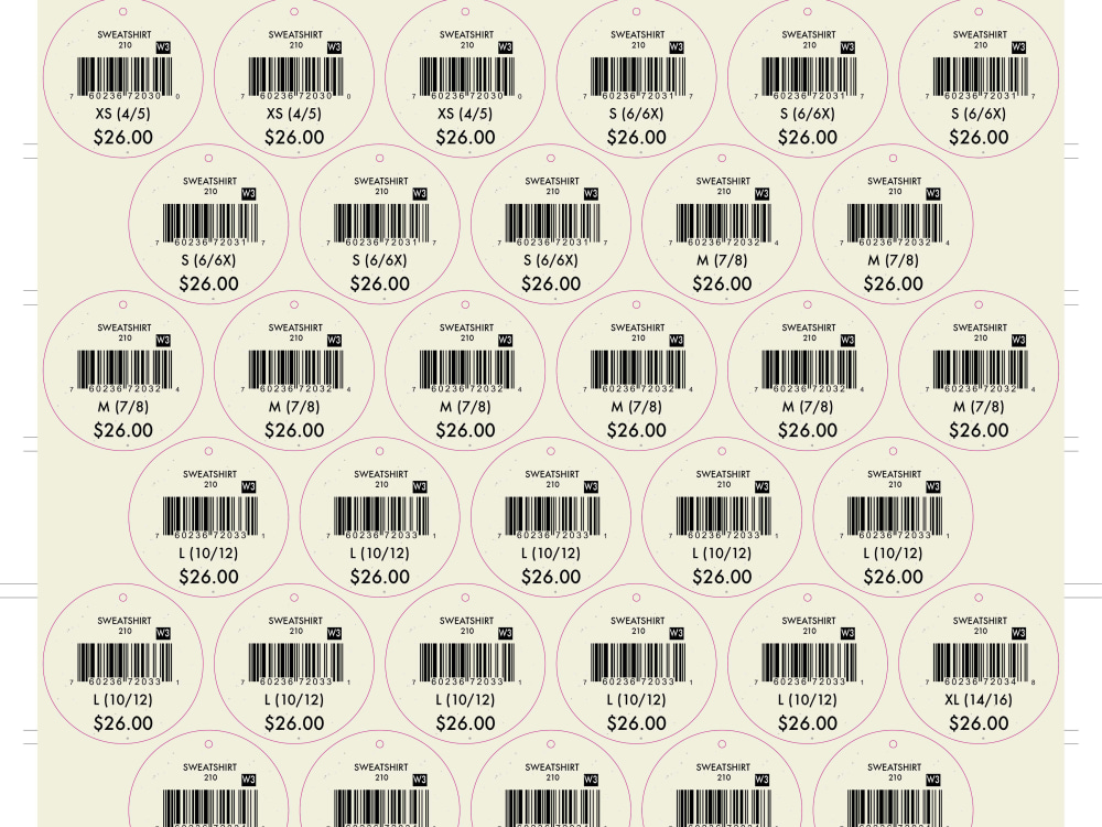 Hanging Sticker Label Hanging tag, sticker, clothing tags, neck tags, print ready file | Upwork