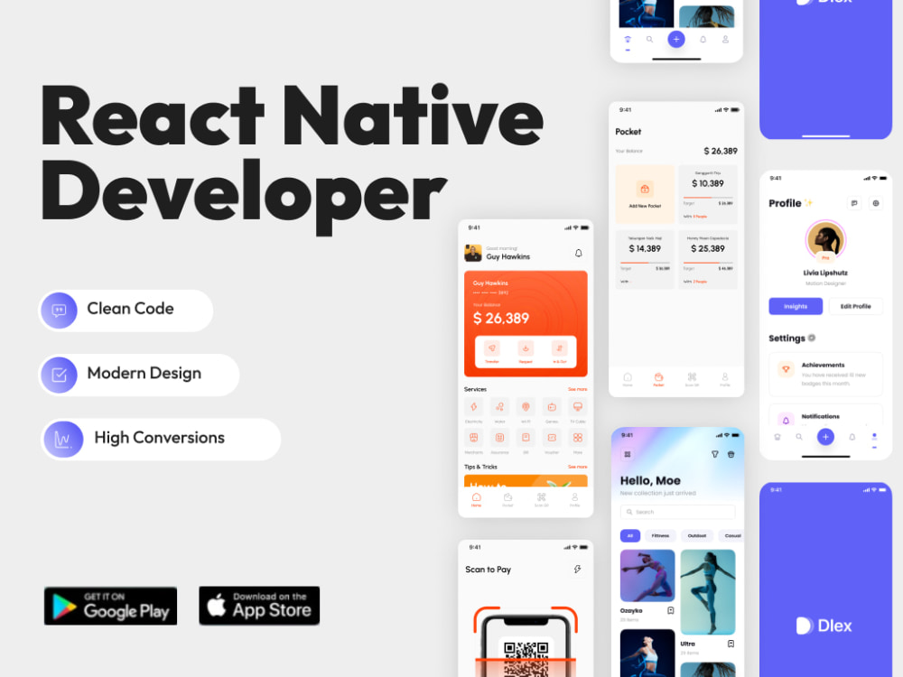 Native Android & iOS Mobile App in React Native from React Native ...