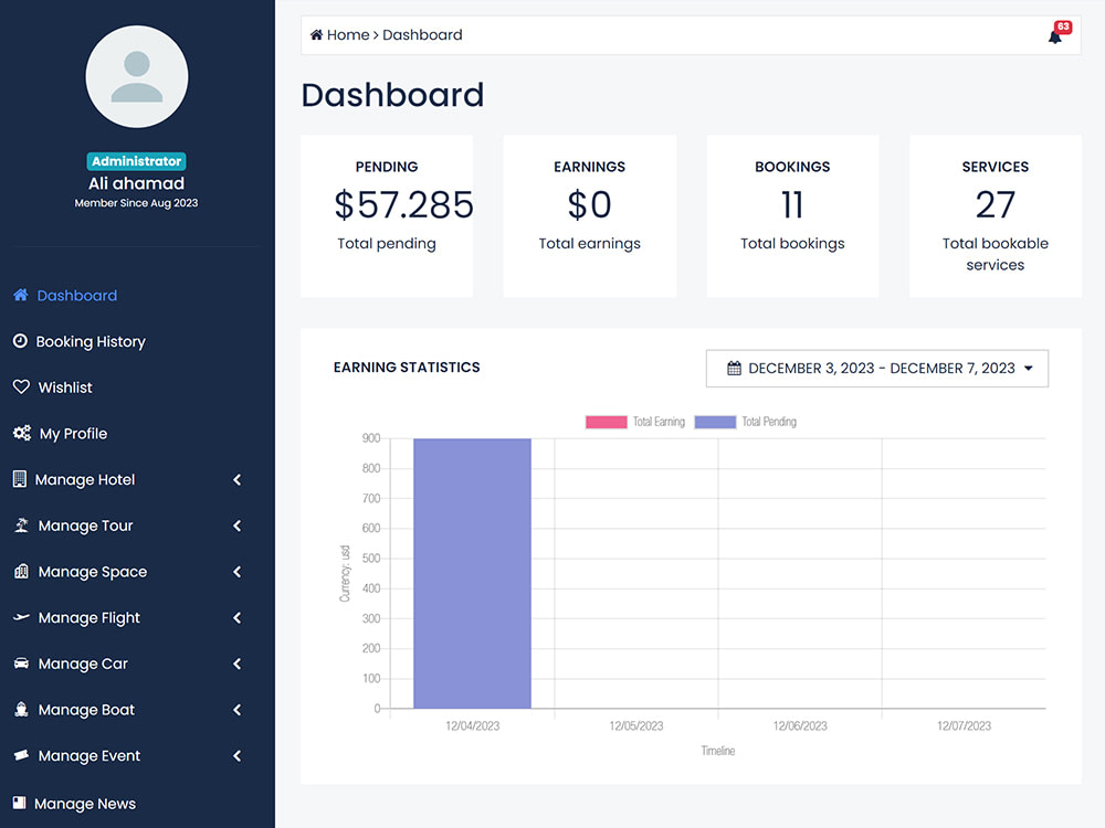 A Laravel-based customized booking system. | Upwork
