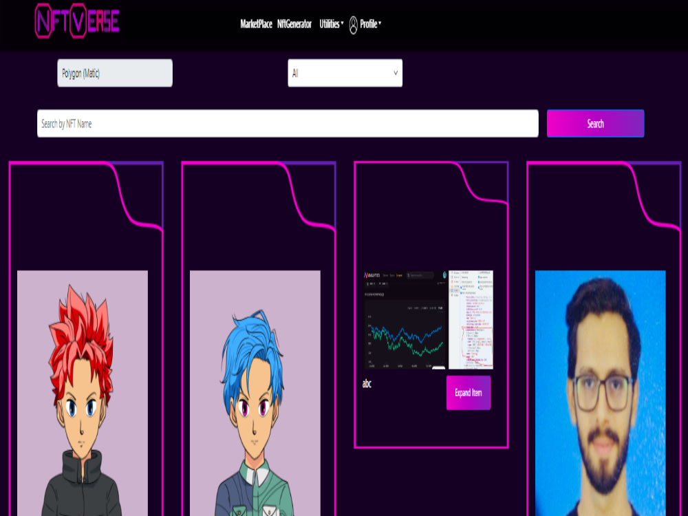 A NFT Marketplace DApp Upwork