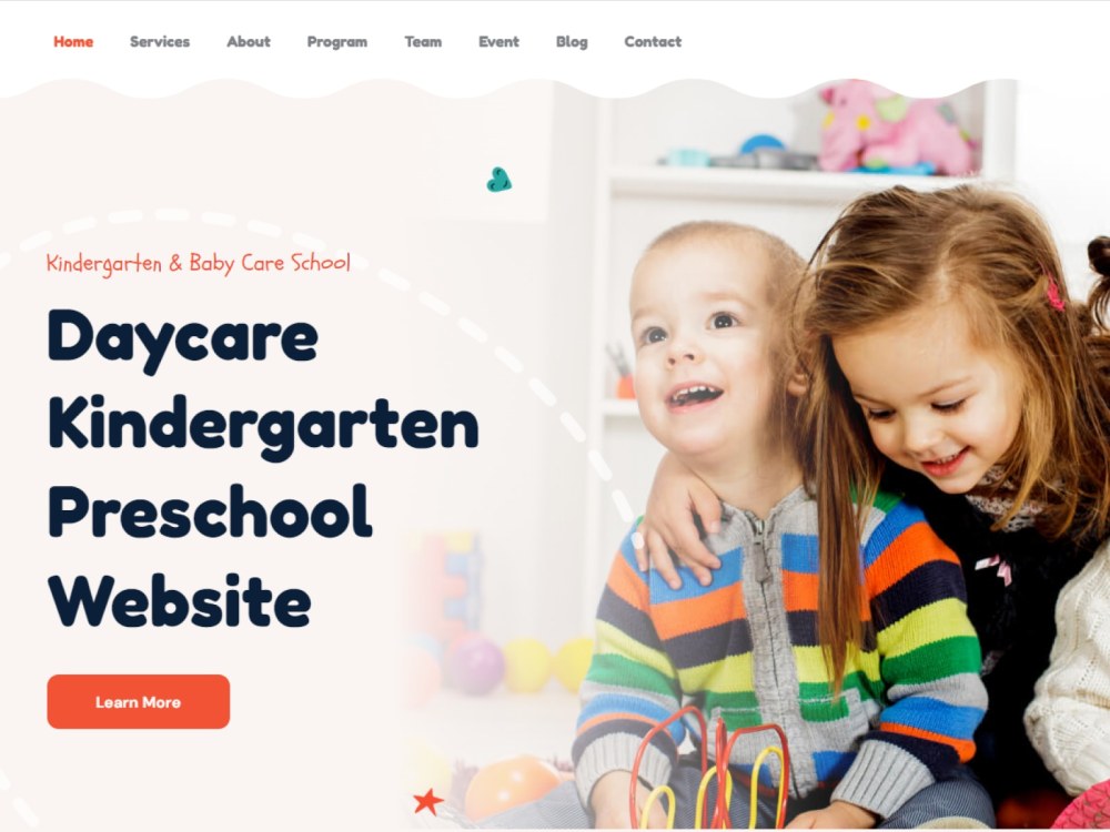 A kindergarten preschool daycare webdesign Upwork