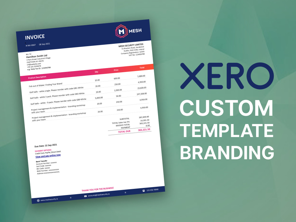 Xero custom invoice template design Upwork