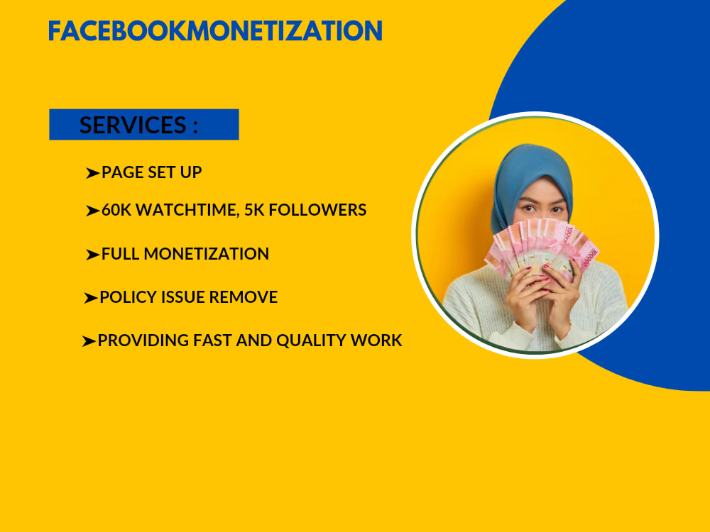 Full facebook page monetization service 60k watch time and 5000 ...