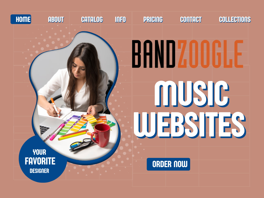 Bandzoogle landing page, bandzoogle website and bandzoogle store Upwork