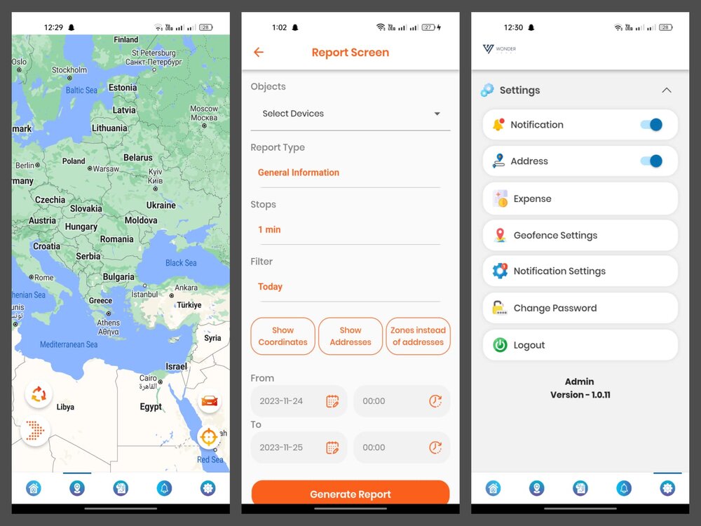 GPS vehicle tracking Android and IOS app GPSWOX, speed track, GPS
