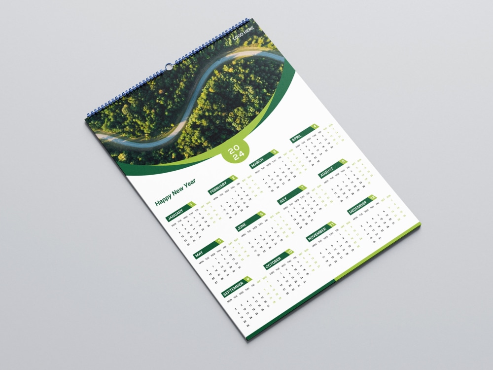 A fantastic printable calendar (wall, desk) and holiday list design ...
