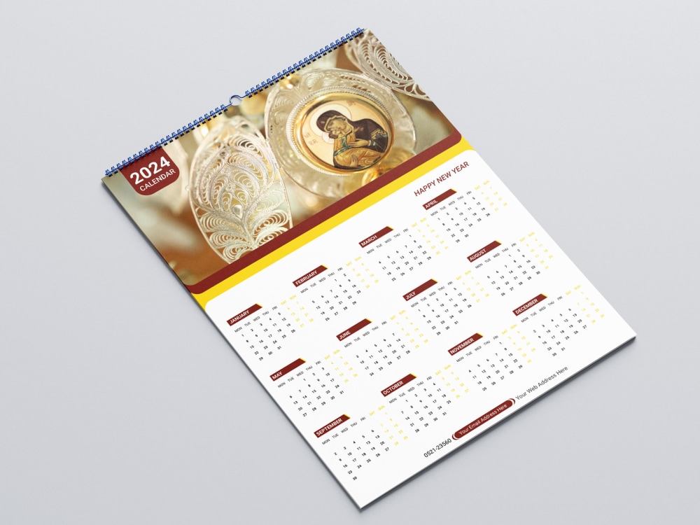 A fantastic printable calendar (wall, desk) and holiday list design ...
