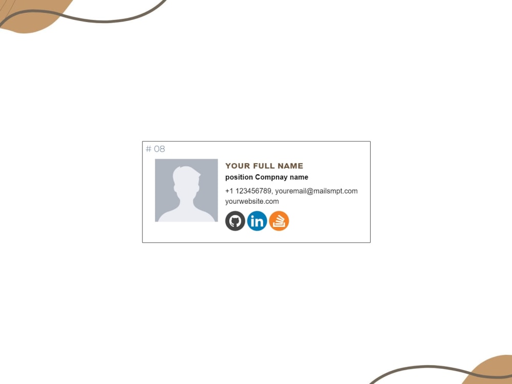 Simple Clickable HTML Email Signature | 1 to 2 hours delivery | Upwork