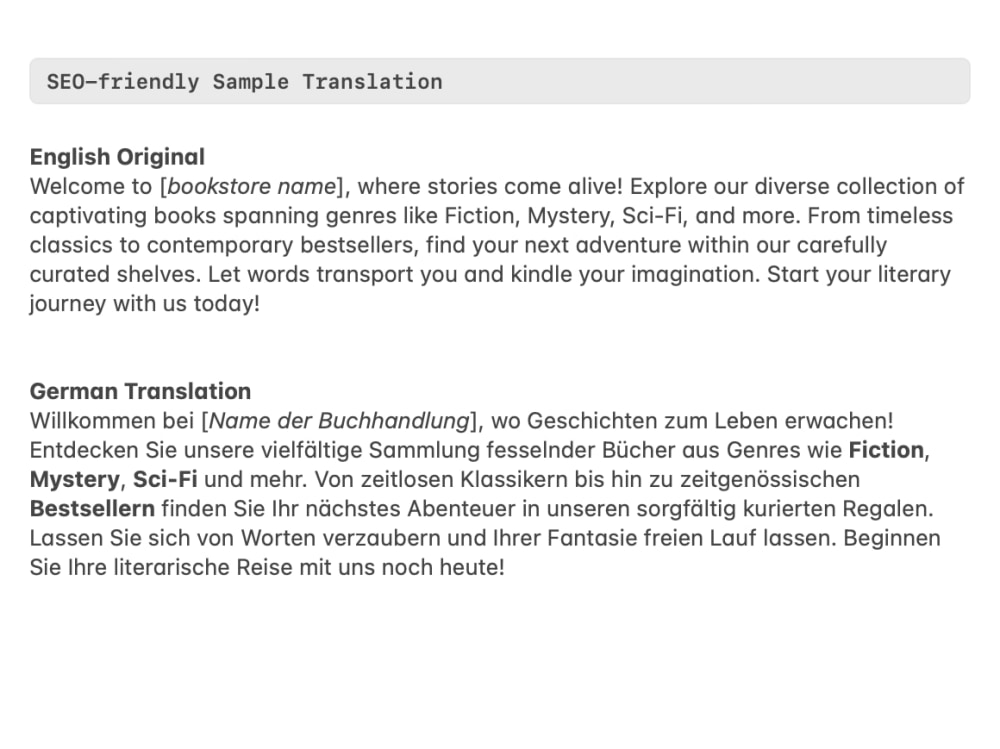 A perfect translation of your website Upwork