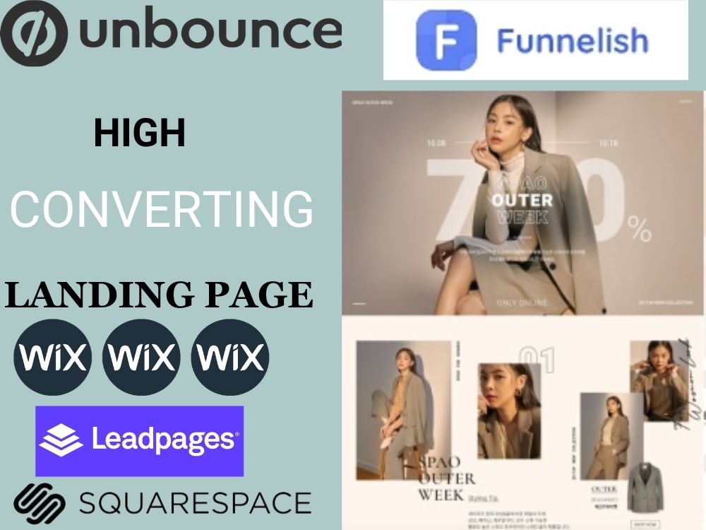 High Converting landing page on Funnelish Convertkit Simvoly Unbounce