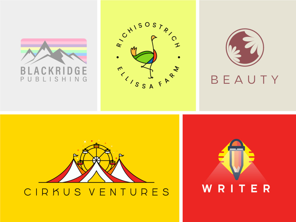 3 Simple minimal flat logos for your business | Upwork