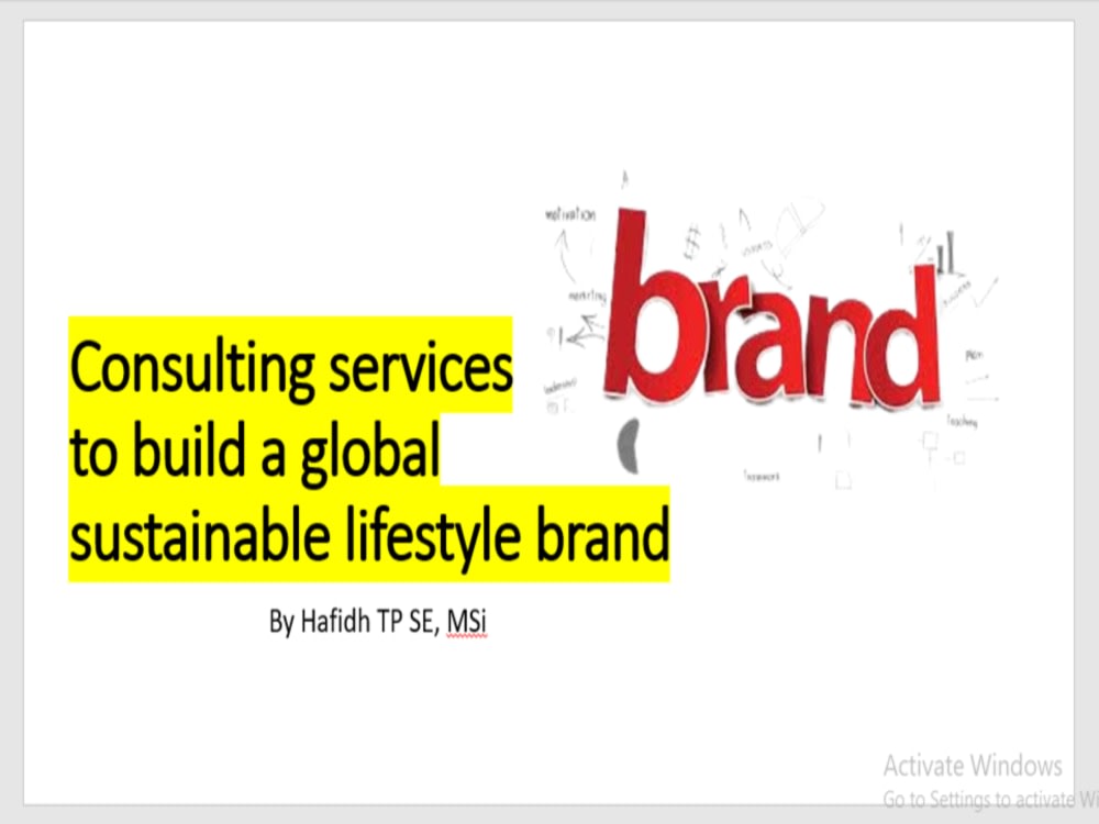 Consulting services to build a global sustainable lifestyle brand Upwork