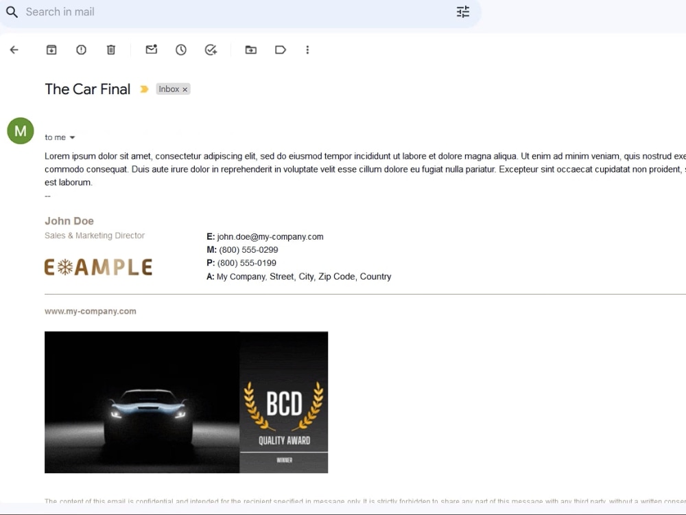An animated Clickable HTML Email Signature | Upwork