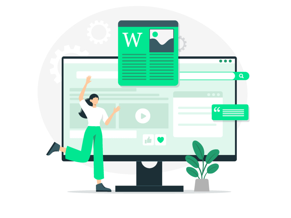A 2d flat illustration for your website | Upwork