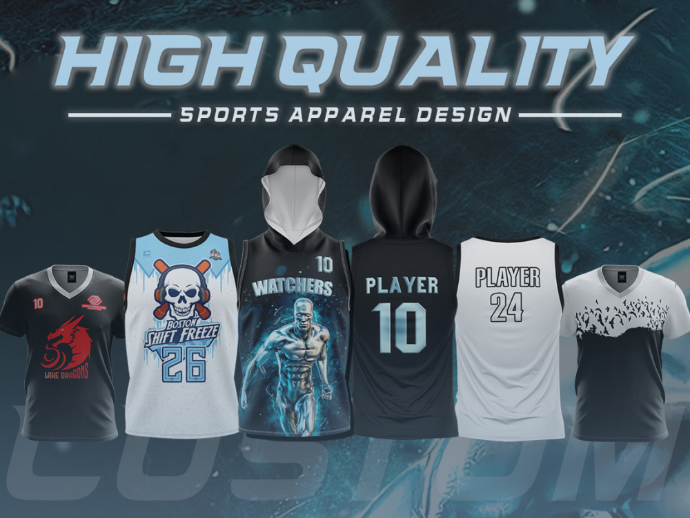 A custom sublimation esports and soccer jersey or sports uniforms for
