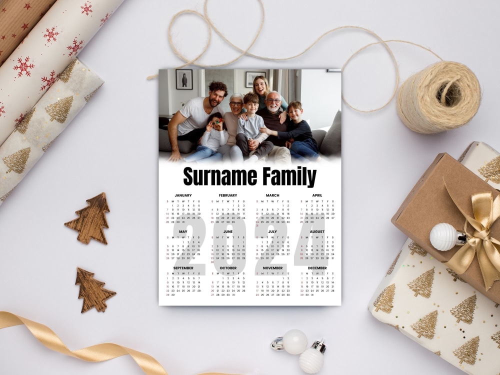 Personalized Family Calendar with your Picture and Family Name Upwork