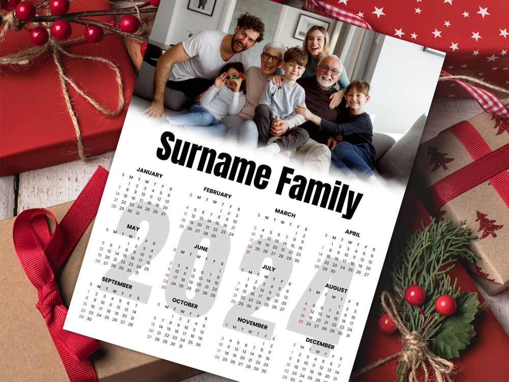 Personalized Family Calendar with your Picture and Family Name Upwork