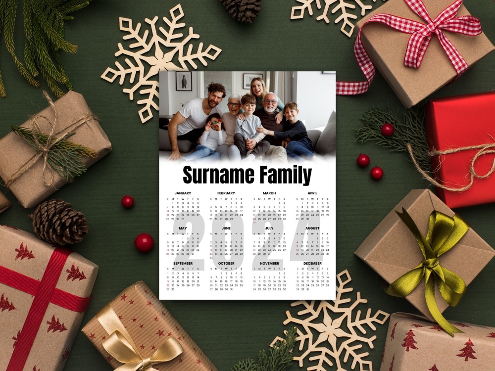 Personalized Family Calendar with your Picture and Family Name Upwork