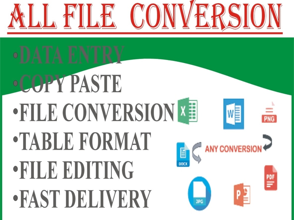All File Conversion website Upwork