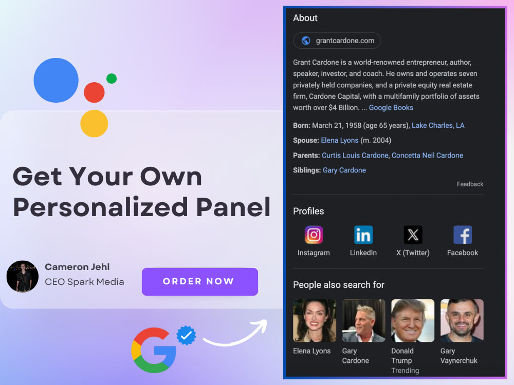 A Google Knowlege Panel or Graph | Upwork