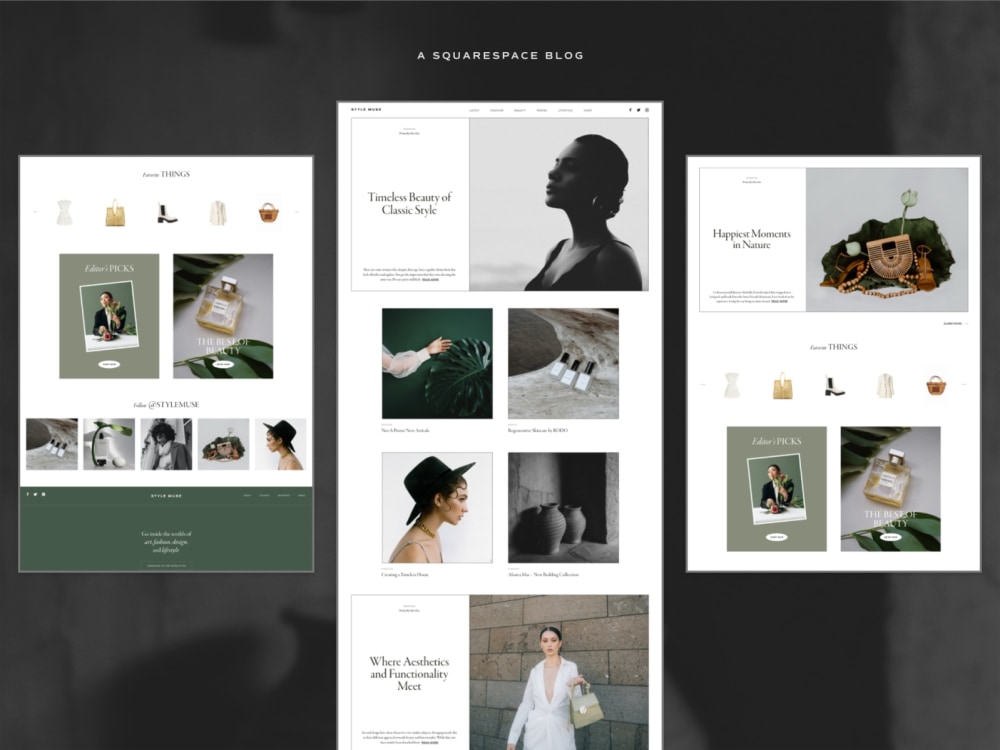 A modern Squarespace website design or redesign Squarespace expert