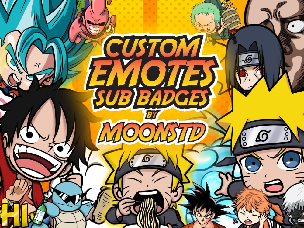 A custom twitch emotes and sub badges for your stream assets | Upwork