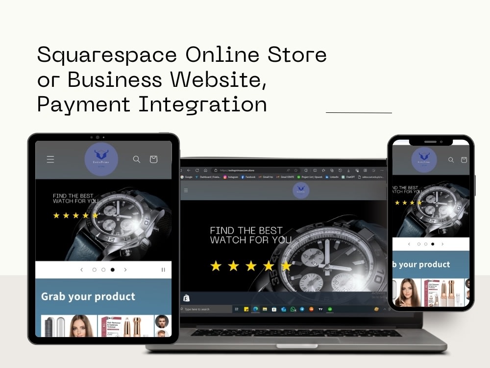 A professional Squarespace website online store business website