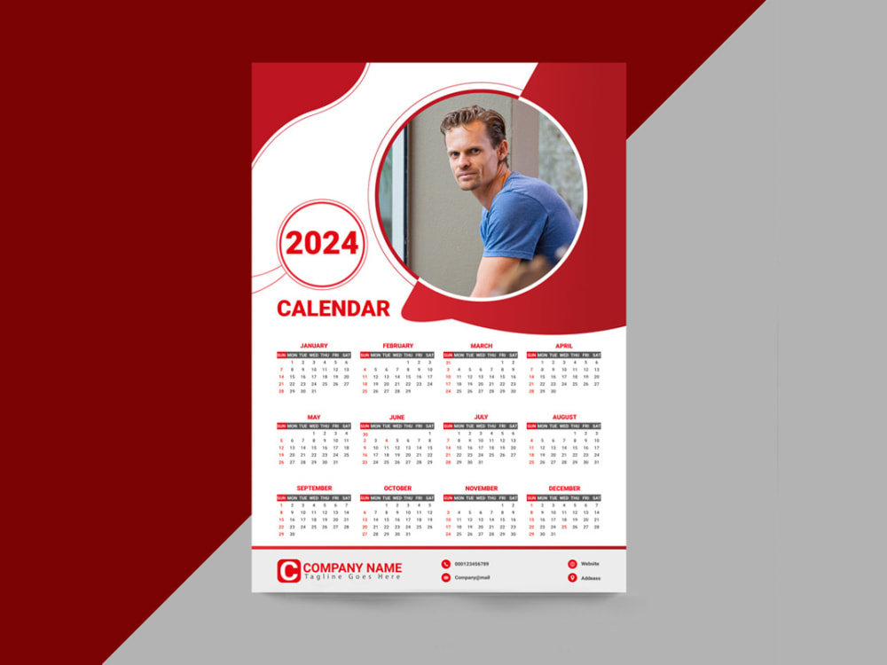 Custom wall and desk calendar or planner design | Upwork