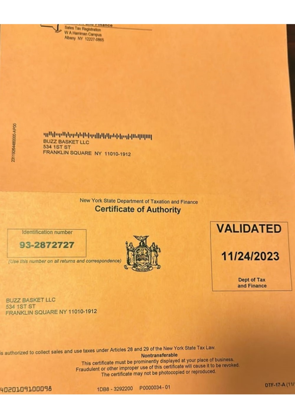 Resale certificate, sales tax permit, tax exemption, sales tax 