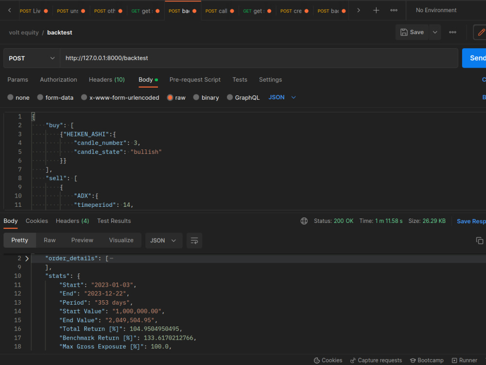 A robust web app that does exceptionally fast backtesting | Upwork