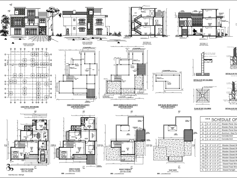 2d floor plan and detail working drawing in AutoCAD | Upwork