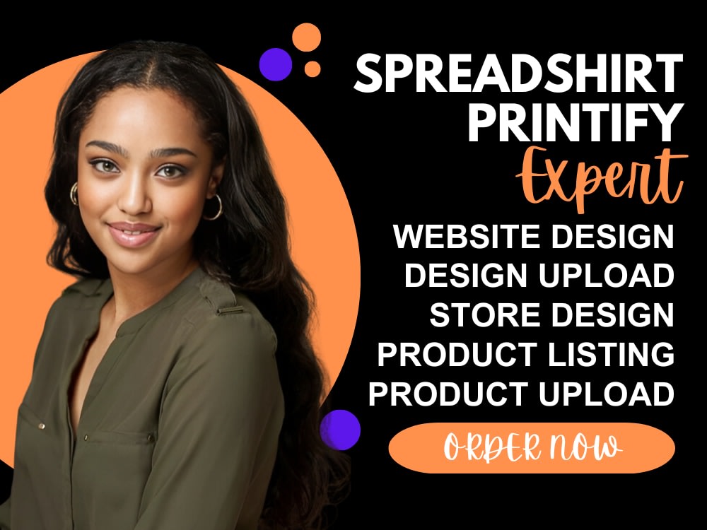 Spreadshirt store etsy print on demand printful printify Upwork
