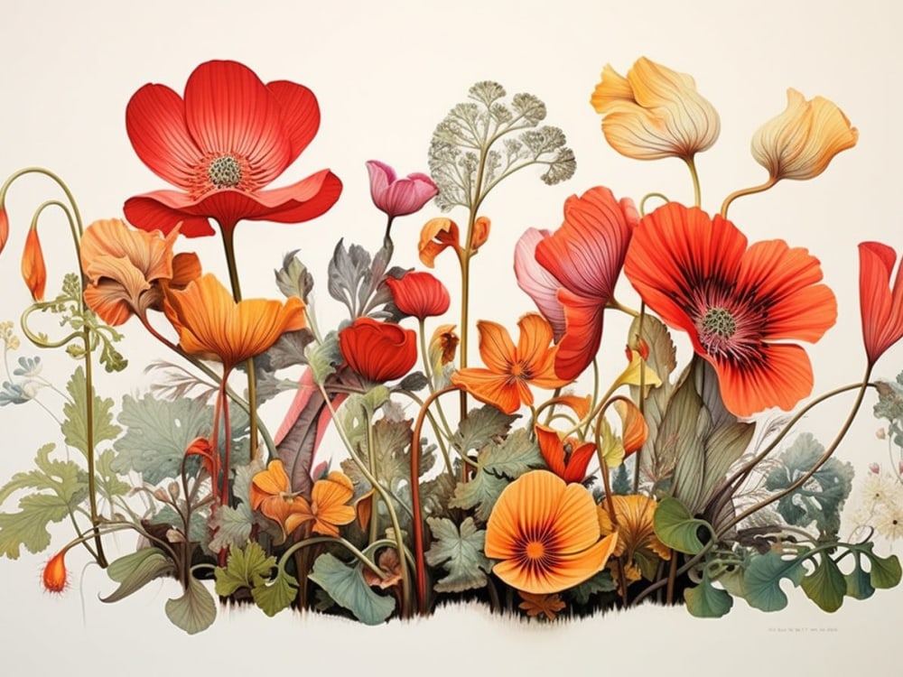 A botanical illustrations of flowers, plants and fruits Upwork