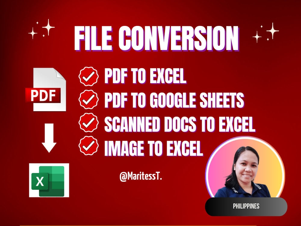 Convert PDF to Excel or Google Sheet, Image to Excel, Scanned Docs to