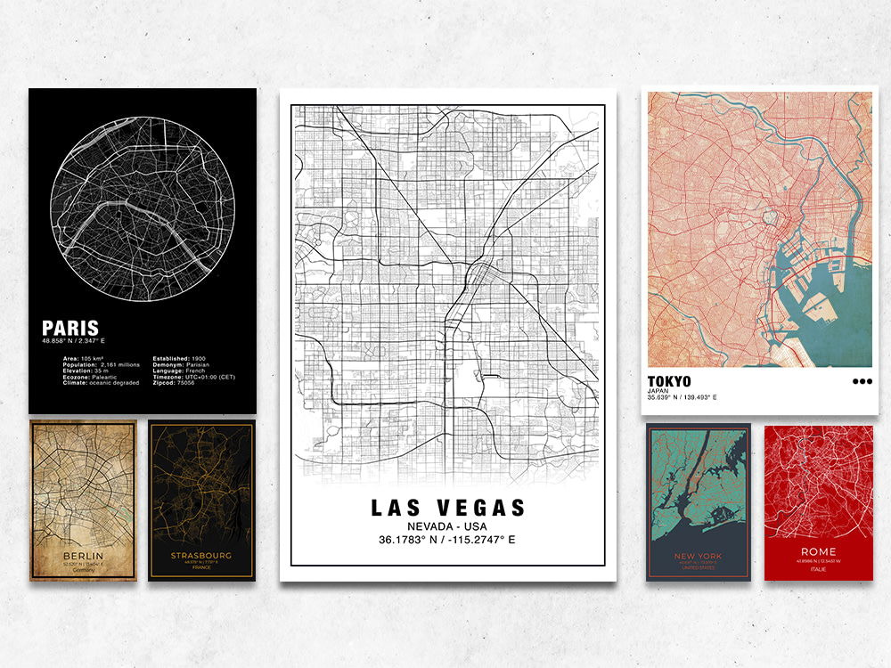 A city map poster or wall art print canvas | Upwork