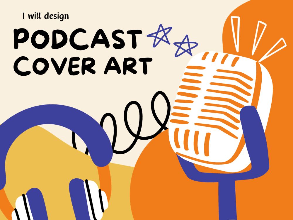 Stunning podcast cover art design, podcast logo Upwork