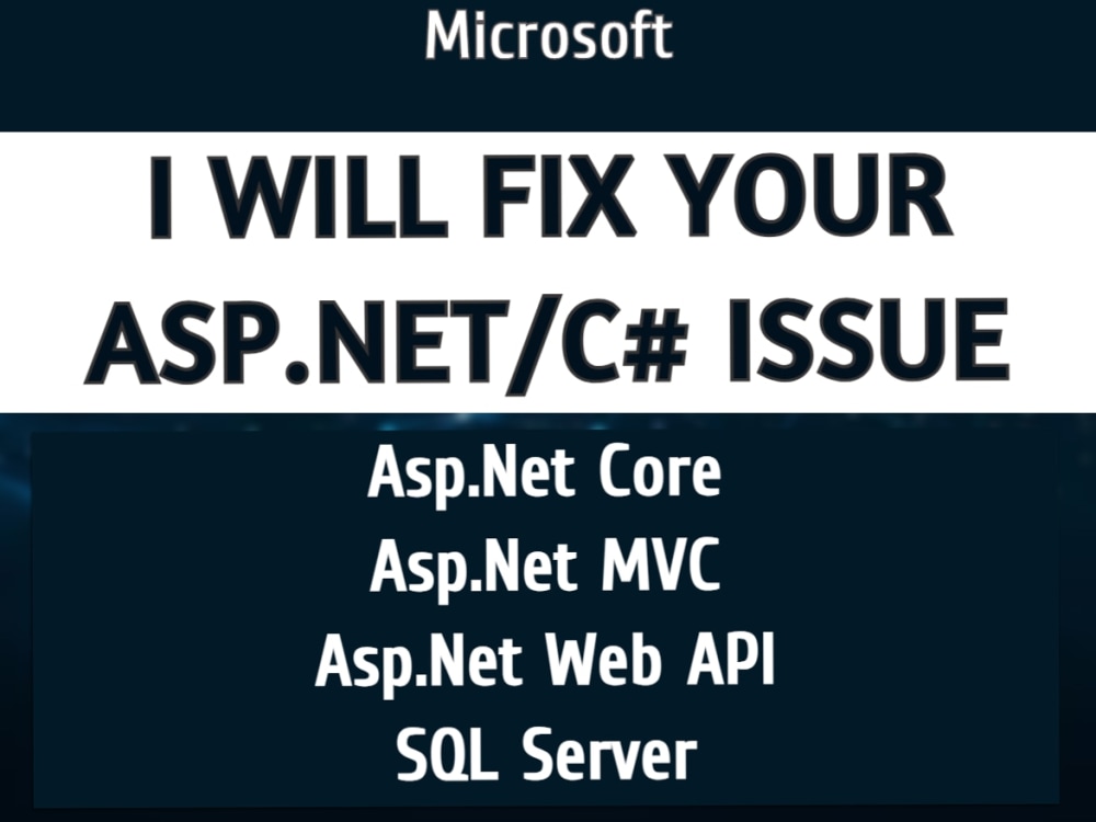 Fix Asp Net C Issue Upwork Fix Asp Net C Issue Upwork